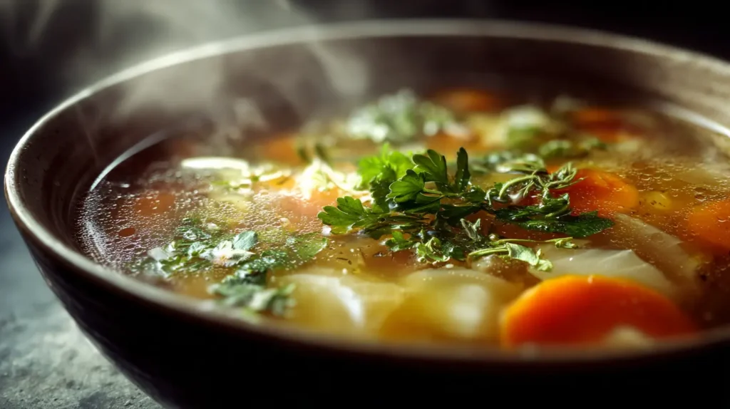sopa liviana para enfermos con verduras suaves