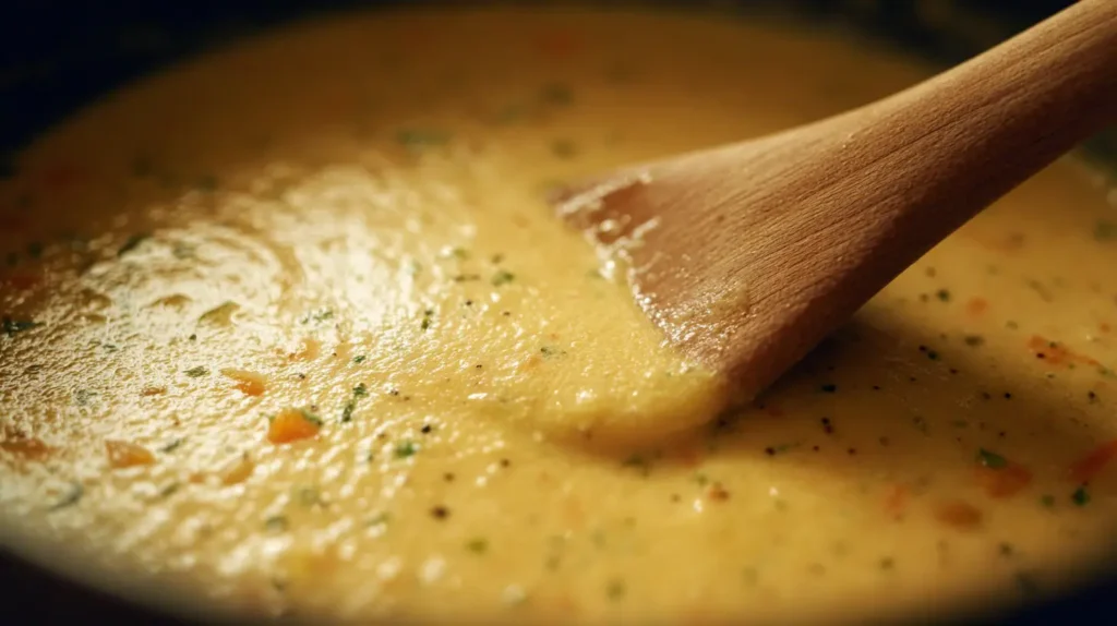 sopa liviana con textura cremosa sin crema