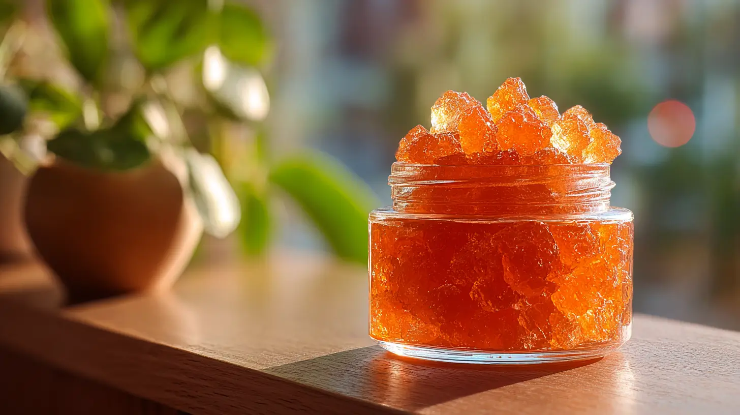 gelatina coreana para bajar de peso en recipiente de vidrio