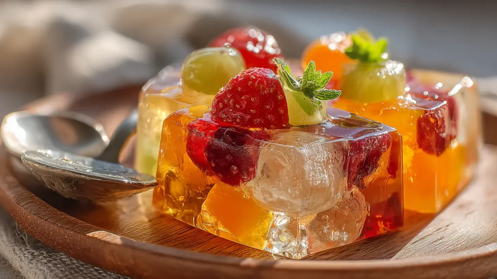 postres con gelatina sin azúcar con frutas