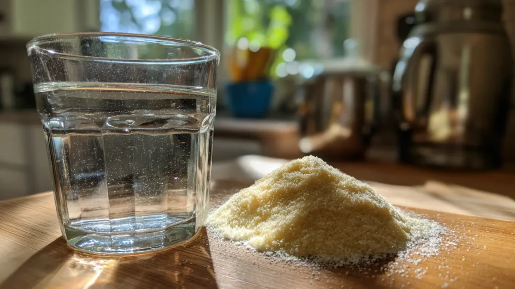 gelatina sin sabor como ingrediente de la gelatina coreana para bajar de peso