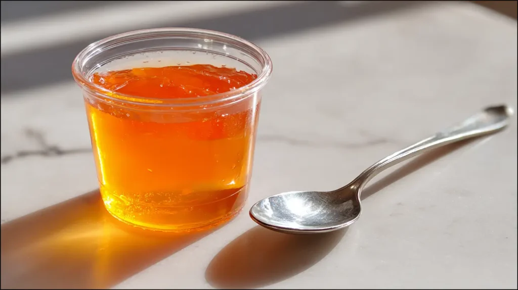 porción normal que muestra cuánta gelatina se puede comer al día