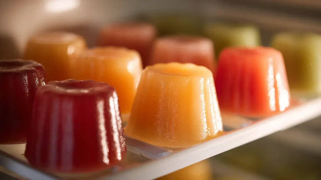 porciones individuales con ingredientes de la gelatina bariátrica