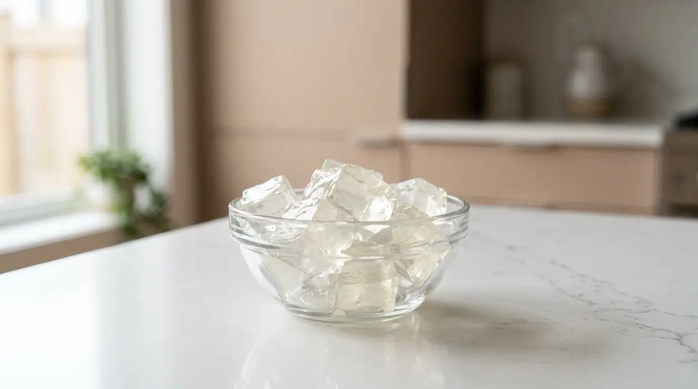 plain gelatin cubes in glass bowl weight loss trend