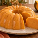 Gelatina para Halloween de calabaza y canela desmoldada